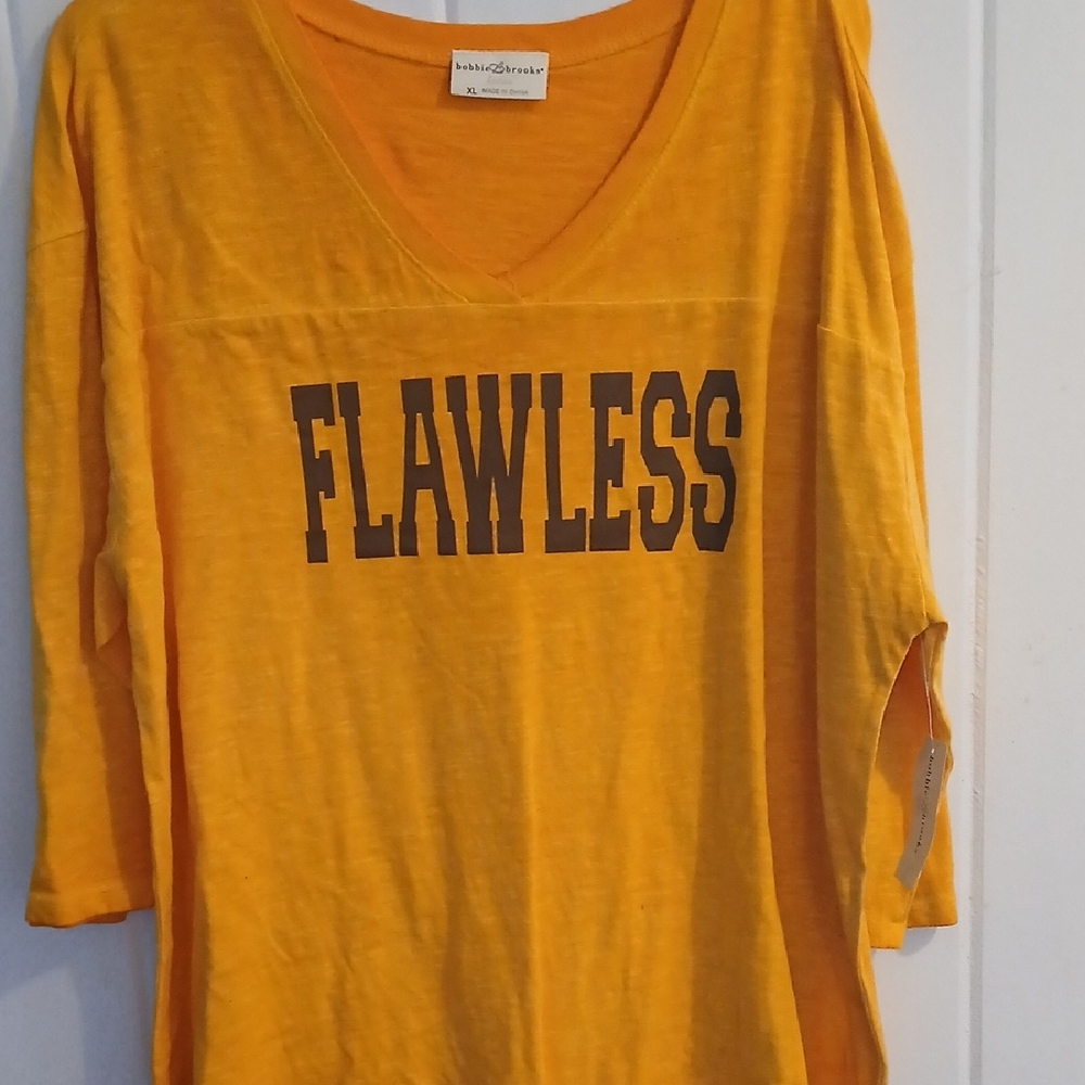 Bobbie Brooks Orange 'Flawless' Long Sleeve Tee